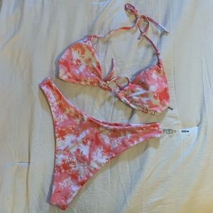 Shein | Pink Tie-Dye Bikini Set
